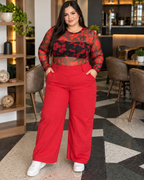 PANTALÓN LINO ROJO NOR4
