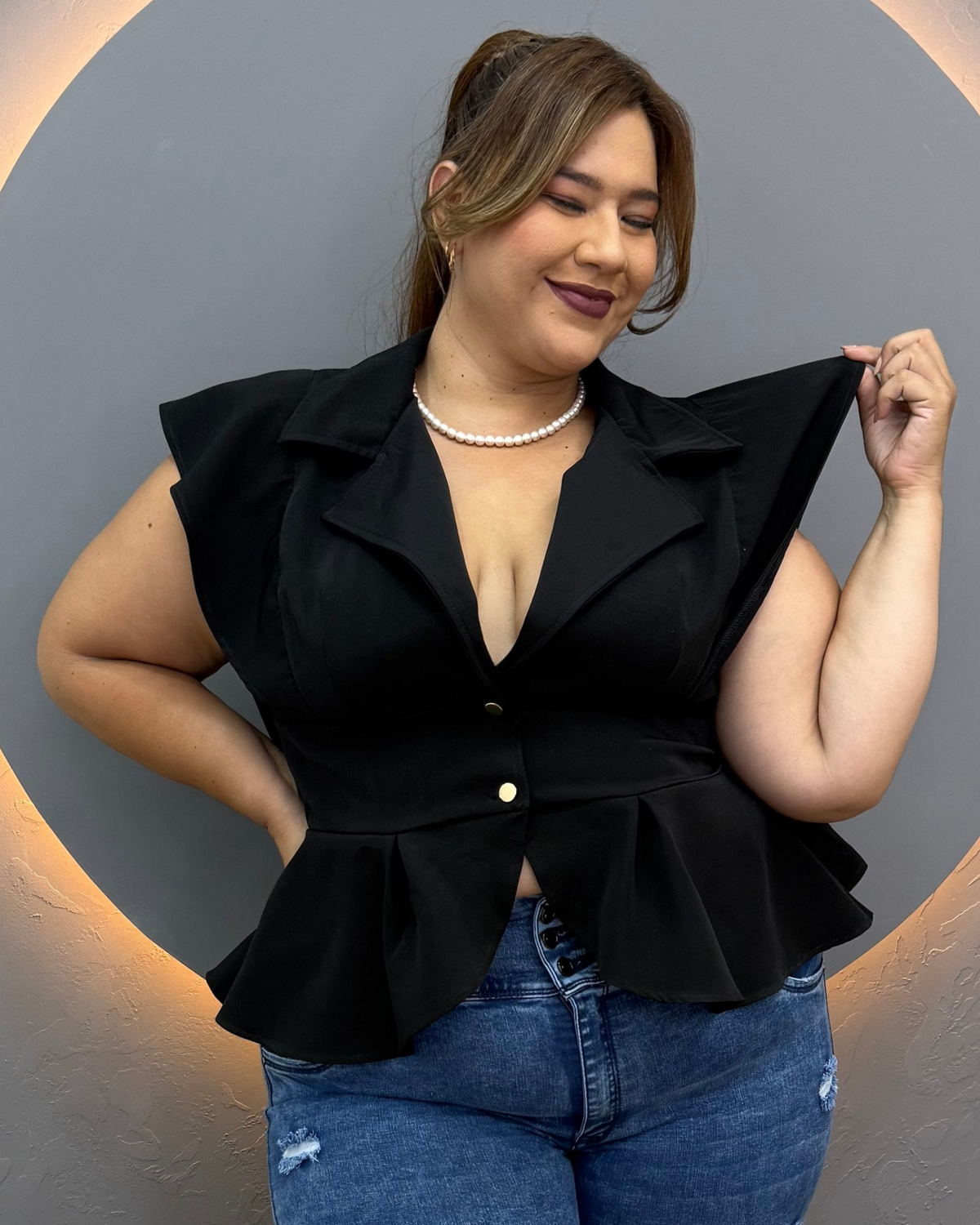 BLUSA EL CARMEN NEGRO ELC5