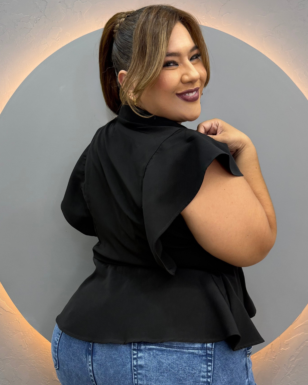 BLUSA EL CARMEN NEGRO ELC5