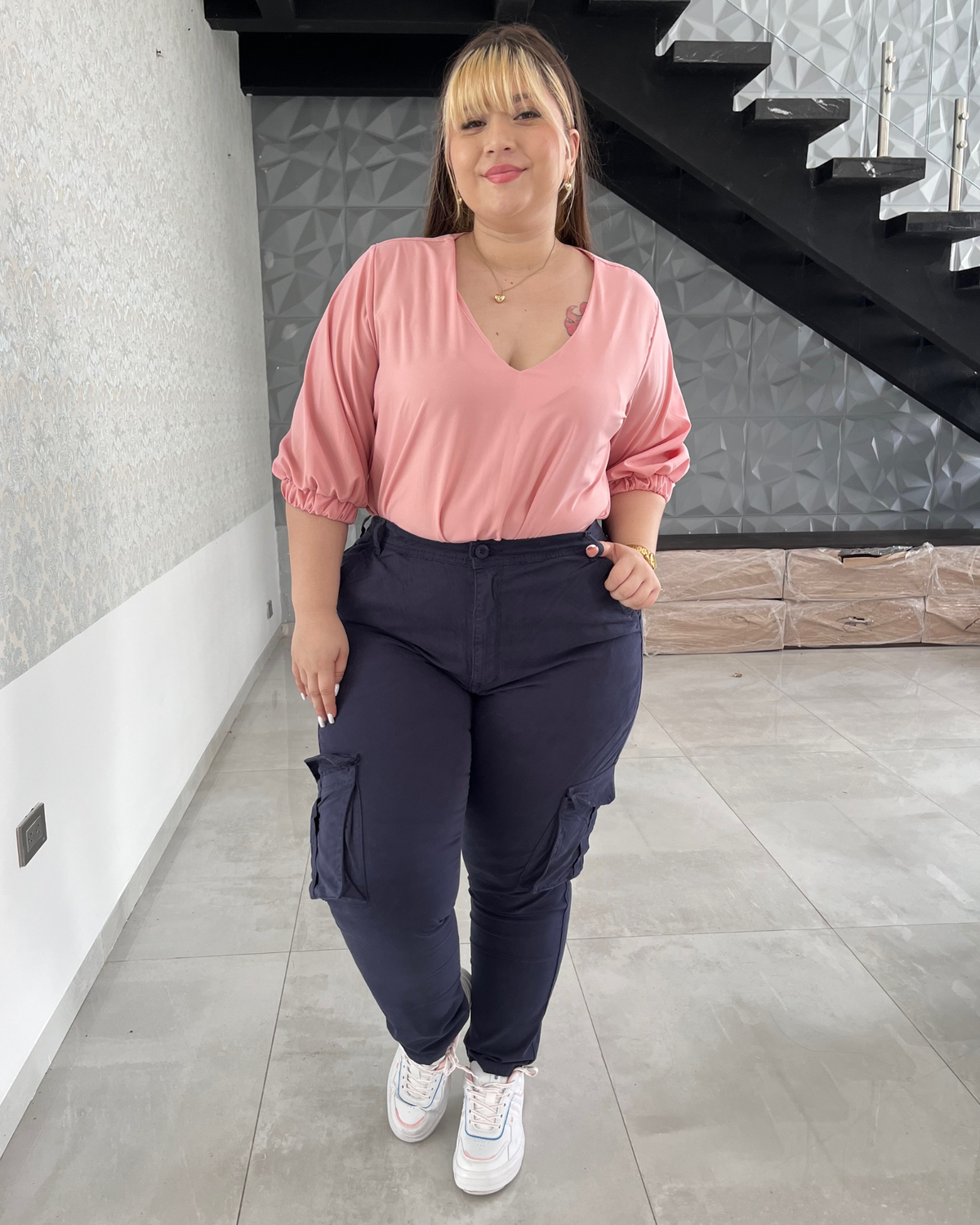 PANTALON CARGO AZUL 2637