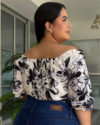BLUSA FONSECA FLOR NEGRA FONA