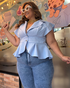 BLUSA EL CARMEN AZUL ELC1