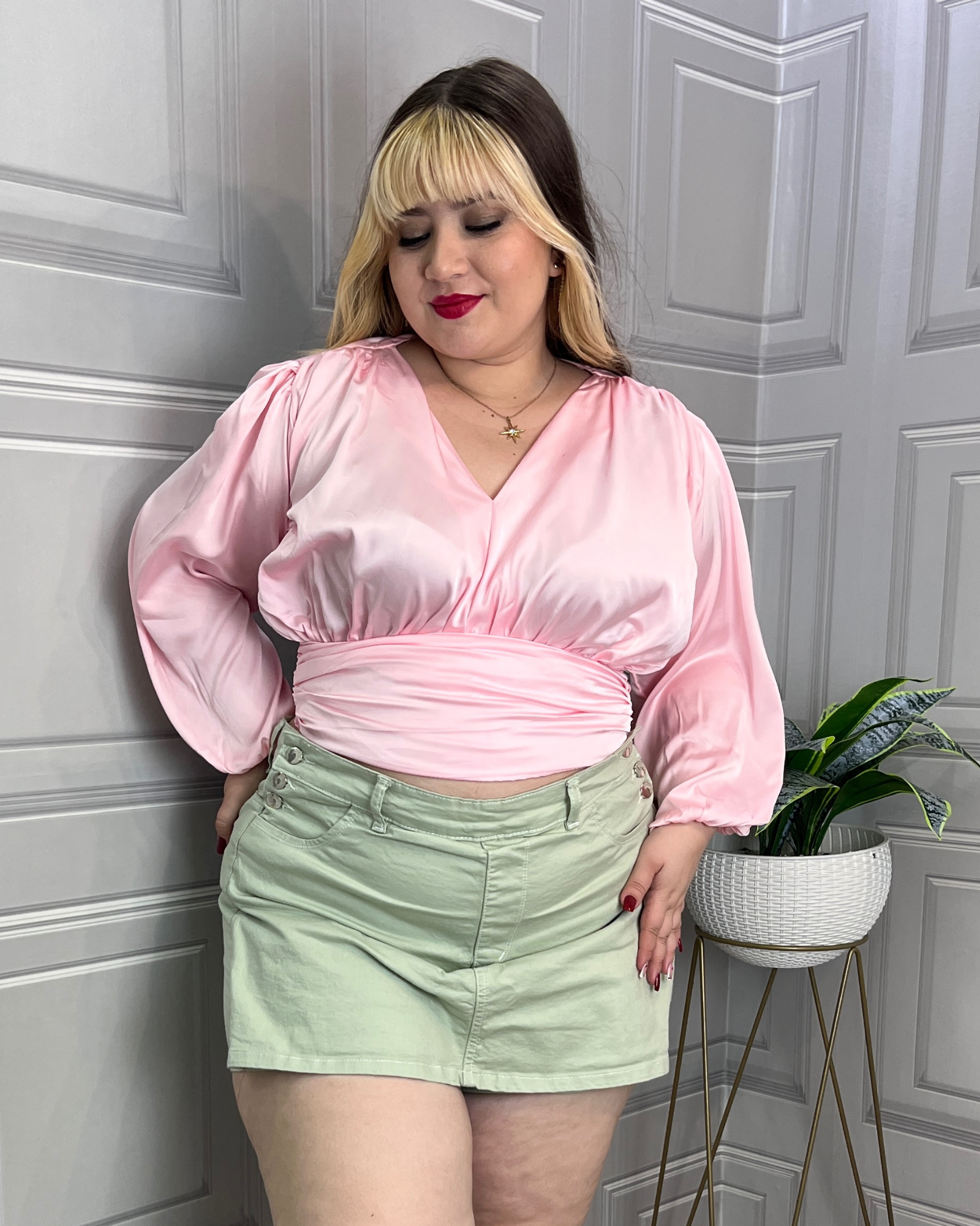 FALDA SHORT VERDE 4365