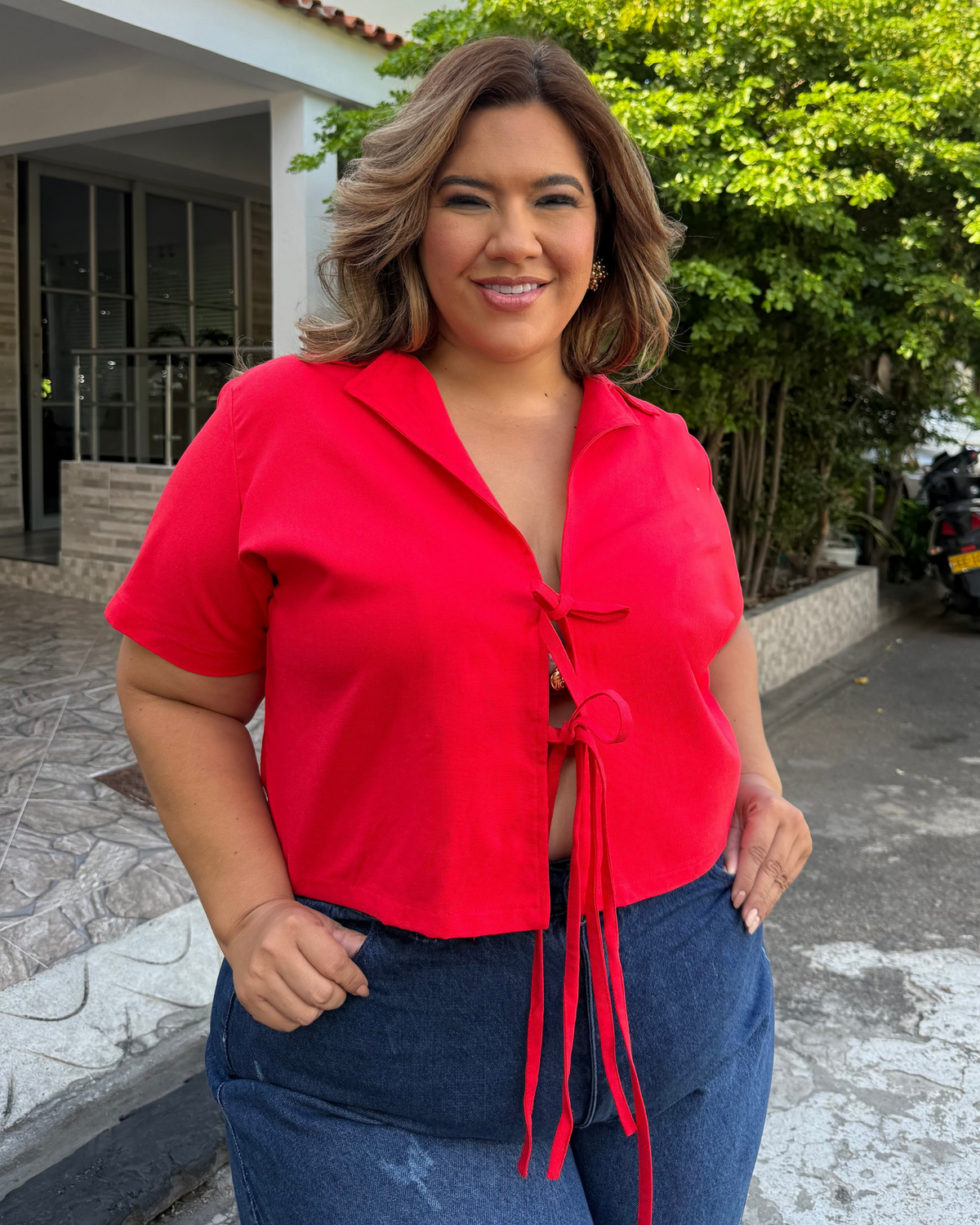 BLUSA VILLA CARO ROJA VLC3