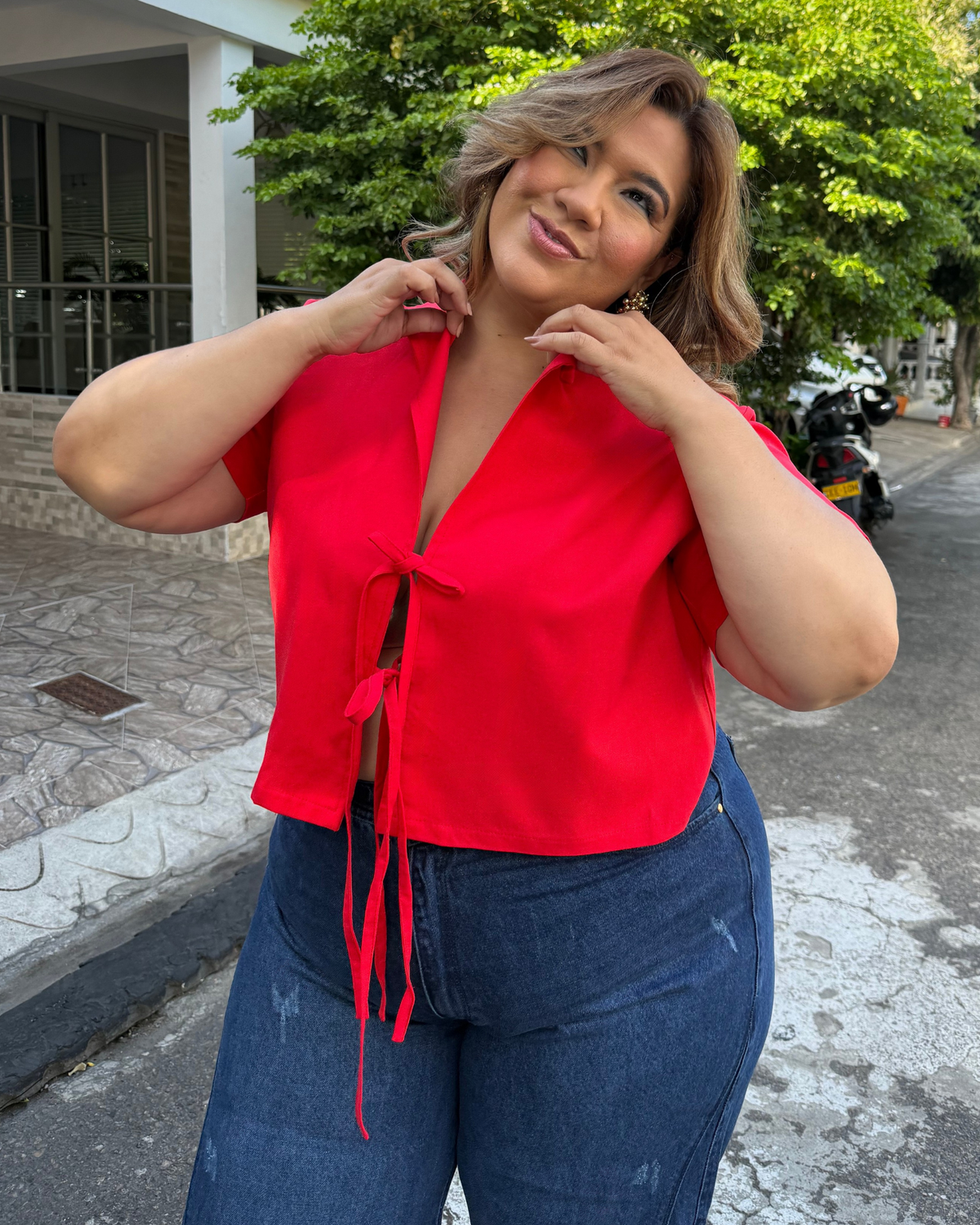 BLUSA VILLA CARO ROJA VLC3