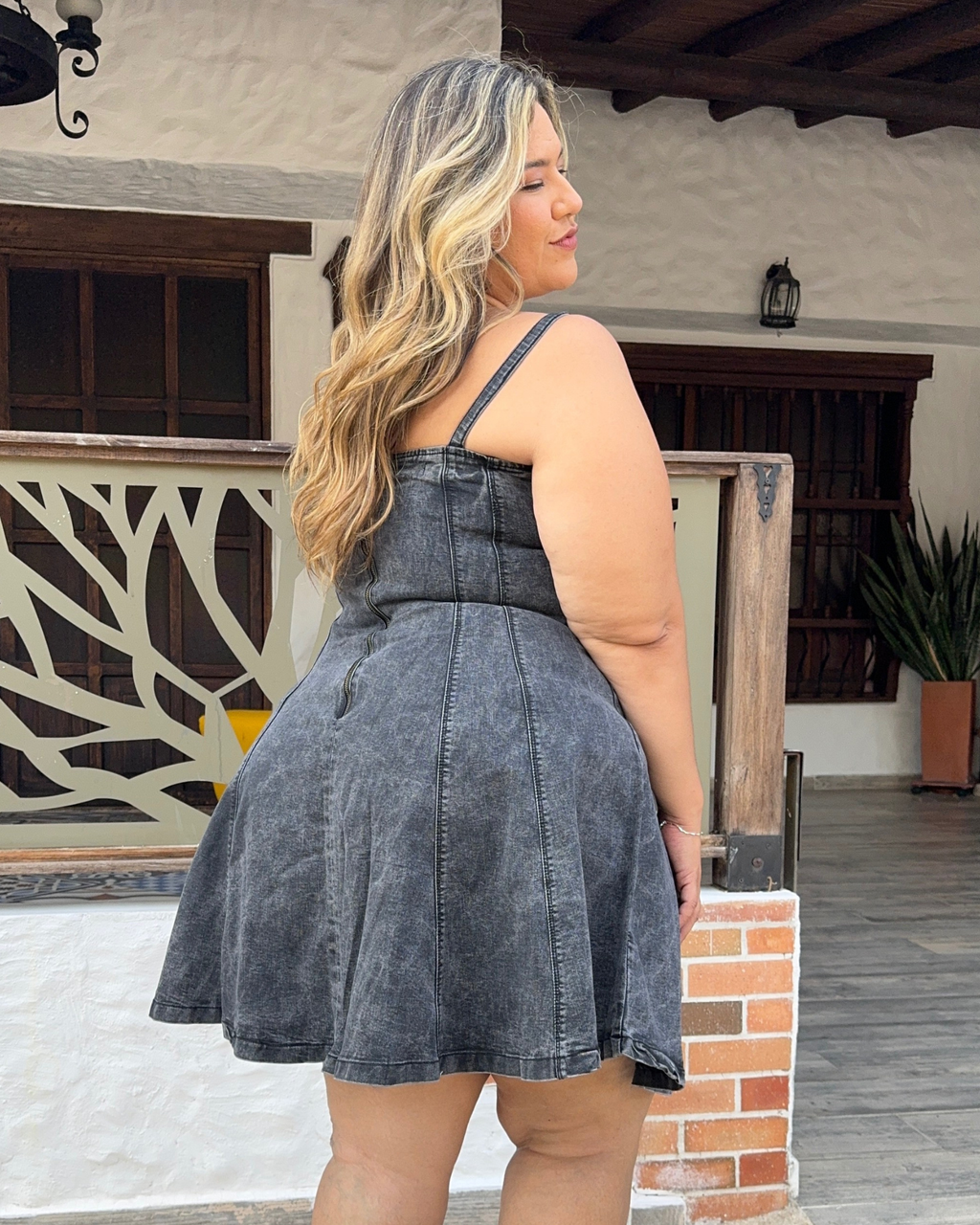 VESTIDO JEAN GRIS 5319