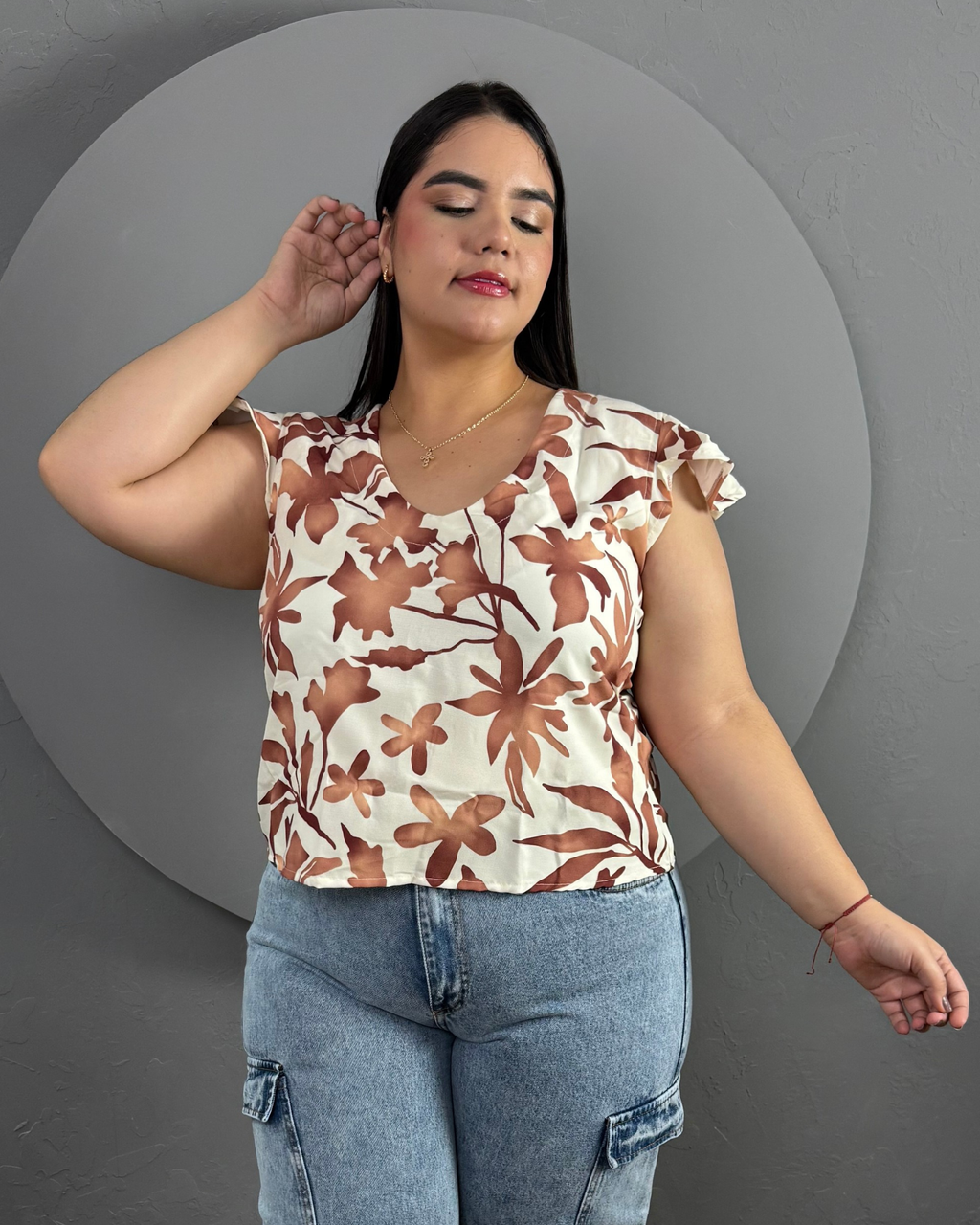 BLUSA CHITAGÁ MARRON CHT5