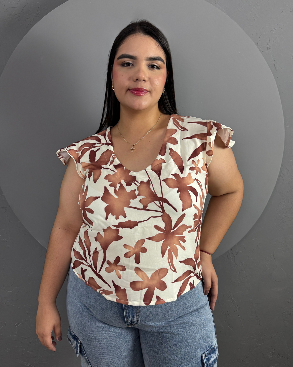BLUSA CHITAGÁ MARRON CHT5