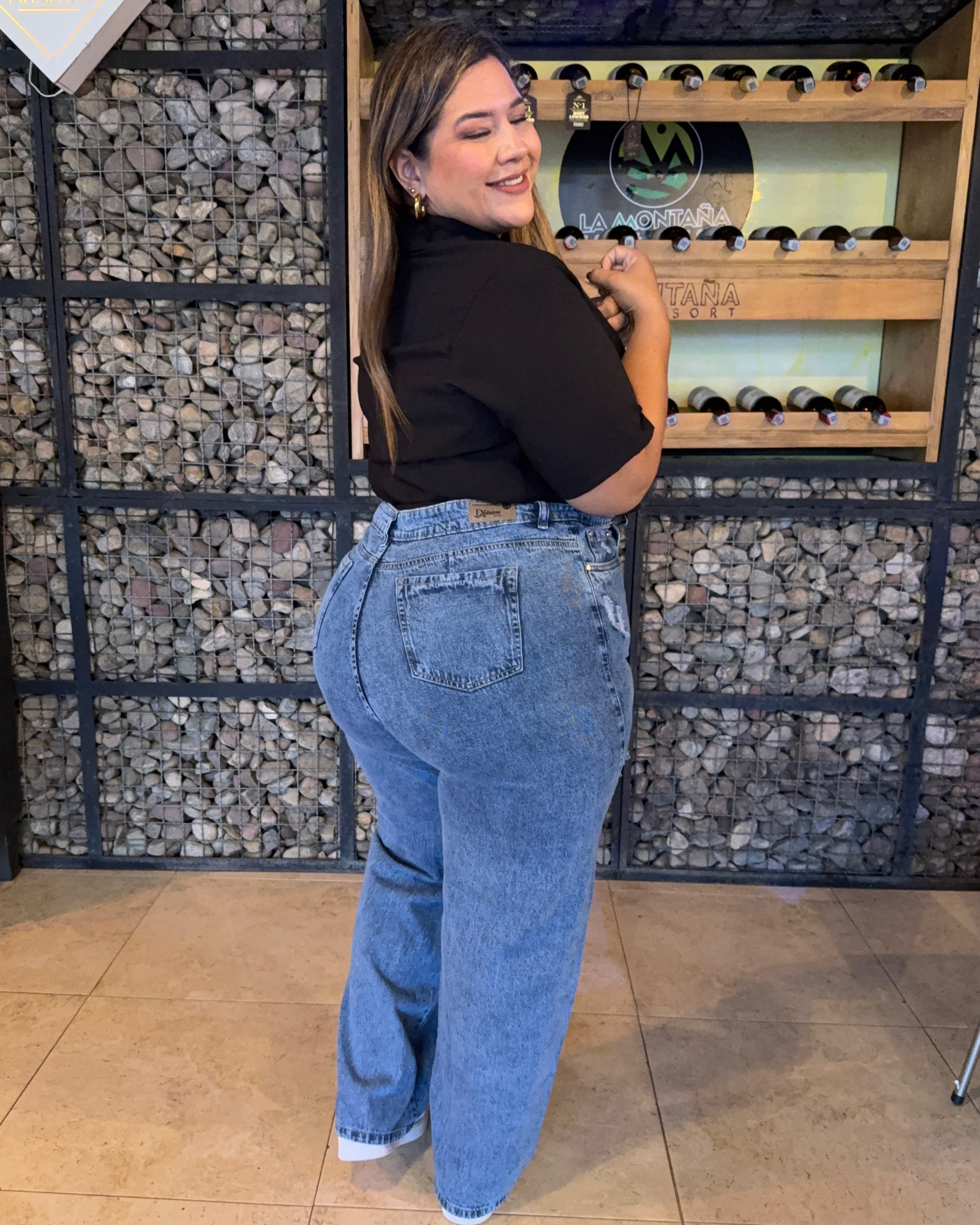 JEANS MOM FLARE  6273 PLUS