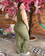 PANTALON DRIL VERDE 6277