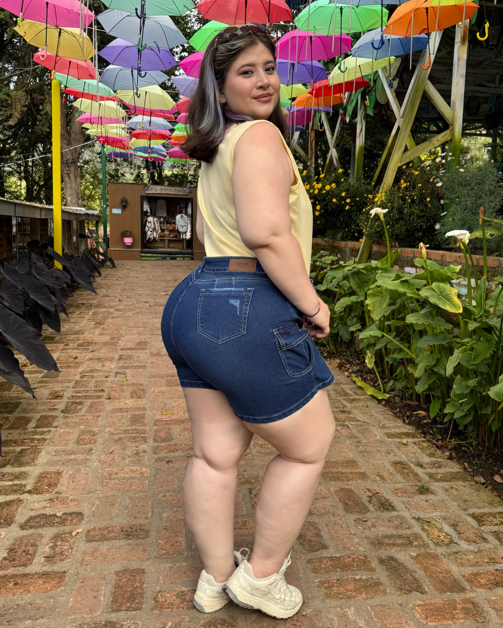FALDA SHORT CARGO JEAN 2700