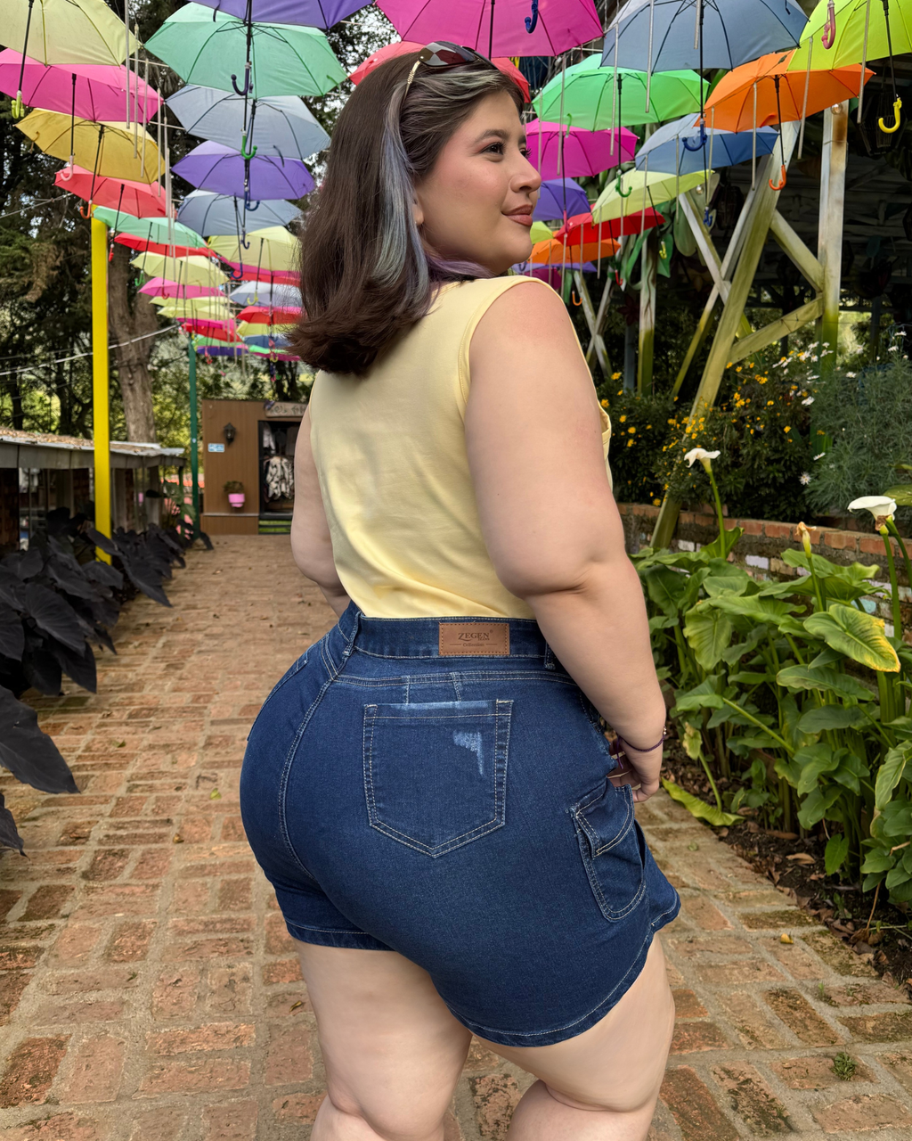 FALDA SHORT CARGO JEAN 2700