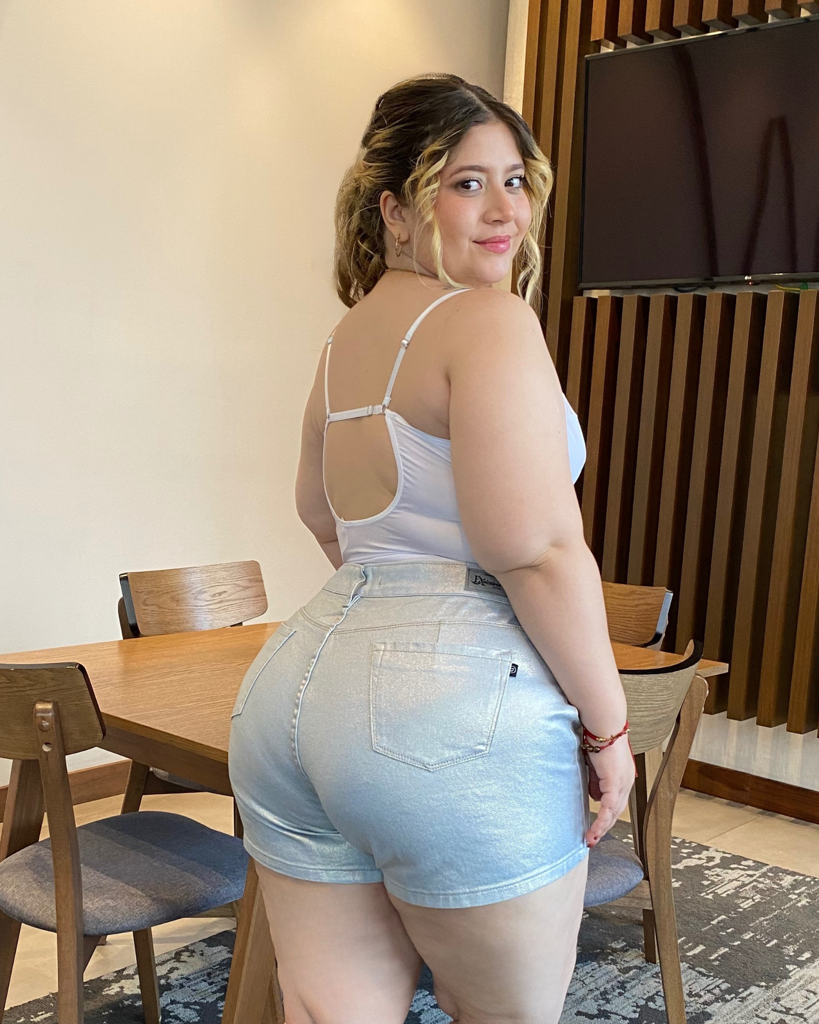 SHORT RIGIDO METALIZADO 8392