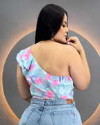 BLUSA GALERAS FLOR ROSA  GAL3