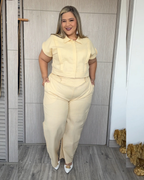 PANTALÓN LINO AMARILLO NOR6