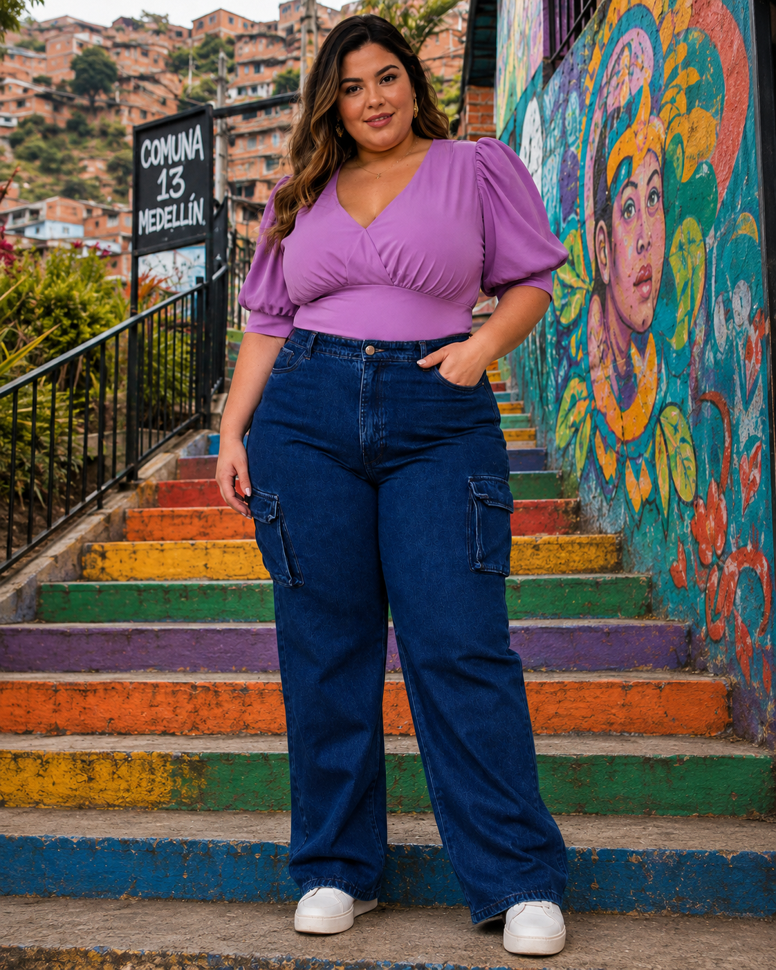 PANTALÓN CARGO JEAN 6918