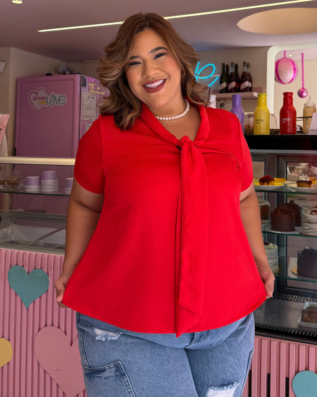 BLUSA VILLA CARO ROJA VLC3